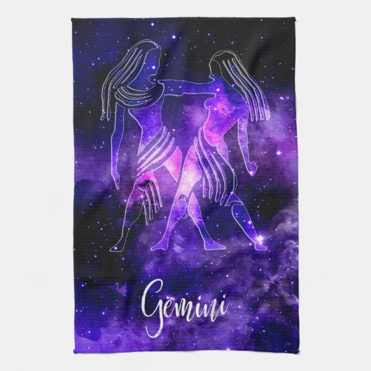 〔占星術の〕十二宮図: Gemini キッチンタオル (縦)