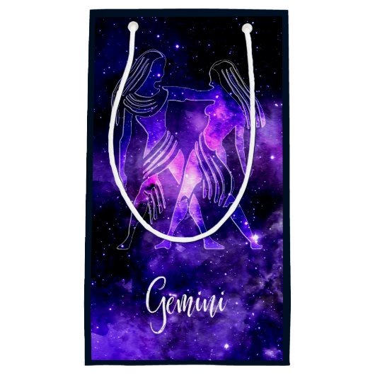 〔占星術の〕十二宮図: Gemini スモールペーパーバッグ (正面)
