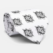 〔占星術の〕十二宮図- Gemini – 白黒 ネクタイ (ロール)