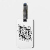 〔占星術の〕十二宮図- Gemini – 白黒 ラゲッジタグ (裏面縦)