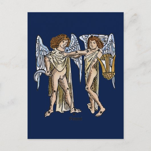 〔占星術の〕十二宮図: Gemini, 1482 ポストカード (正面)