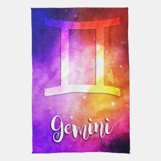 〔占星術の〕十二宮図: Gemini Candy宇宙 キッチンタオル (縦)