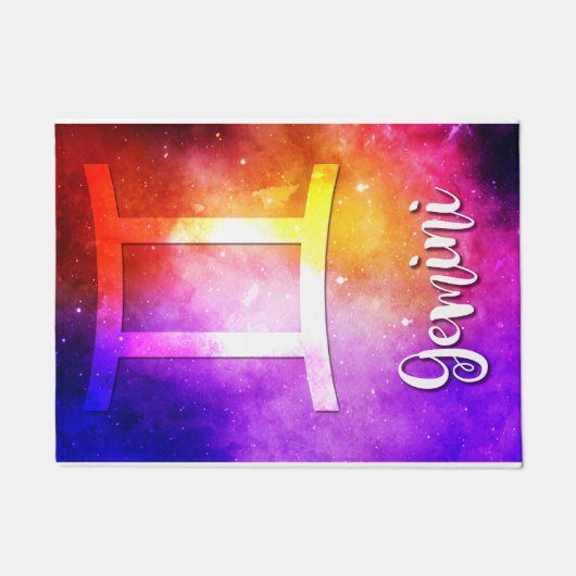 〔占星術の〕十二宮図: Gemini Candy宇宙 ドアマット (正面)