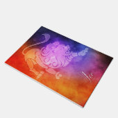 〔占星術の〕十二宮図: Leo カラフル Candy Colors ドアマット (アングル)