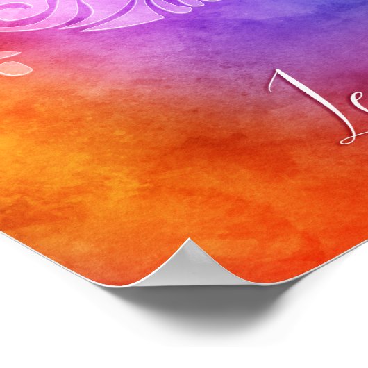 〔占星術の〕十二宮図: Leo カラフル Candy Colors ポスター (角)