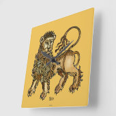 〔占星術の〕十二宮図: Leo, 1482 スクエア壁時計 (傾斜)