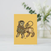 〔占星術の〕十二宮図: Leo, 1482 ポストカード (スタンド正面)