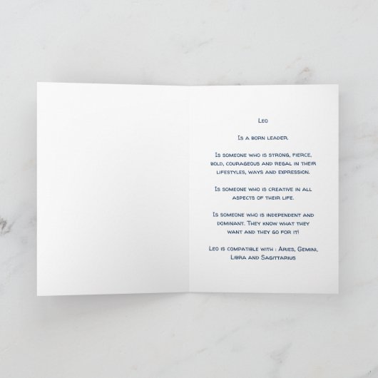 〔占星術の〕十二宮図: Leo Rainbow宇宙 カード (内部)