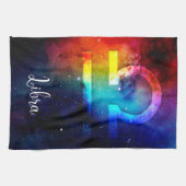 〔占星術の〕十二宮図: Libra Rainbow宇宙 キッチンタオル (横)