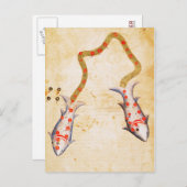 〔占星術の〕十二宮図: Pisces、C1350 ポストカード (正面/裏面)