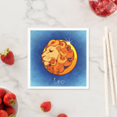 〔占星術の〕十二宮図_Sign_Lion スタンダードカクテルナプキン (インサイチュ)