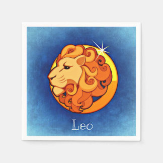 〔占星術の〕十二宮図_Sign_Lion スタンダードカクテルナプキン