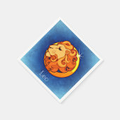 〔占星術の〕十二宮図_Sign_Lion スタンダードカクテルナプキン (角)