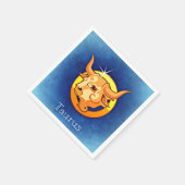 〔占星術の〕十二宮図_Sign_Taurus スタンダードカクテルナプキン (角)