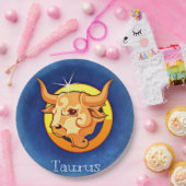 〔占星術の〕十二宮図_Sign_Taurus ペーパープレート (パーティー)