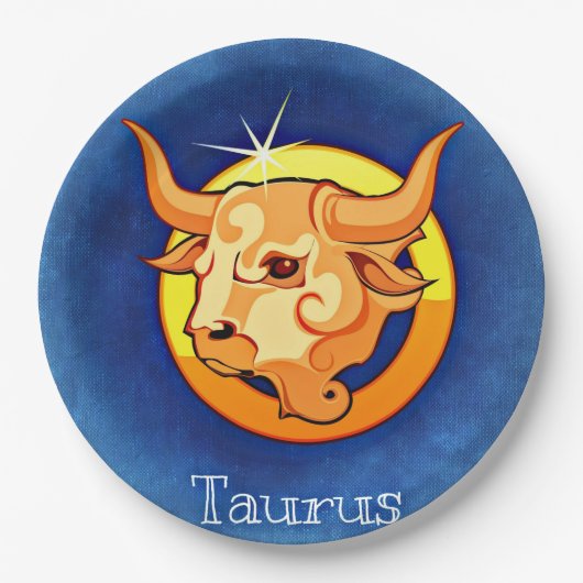 〔占星術の〕十二宮図_Sign_Taurus ペーパープレート (正面)