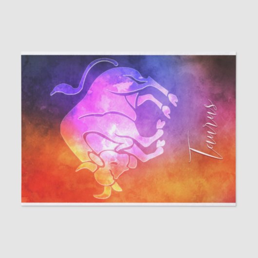 〔占星術の〕十二宮図: Taurus カラフル Candy Colors 薄葉紙 (正面)