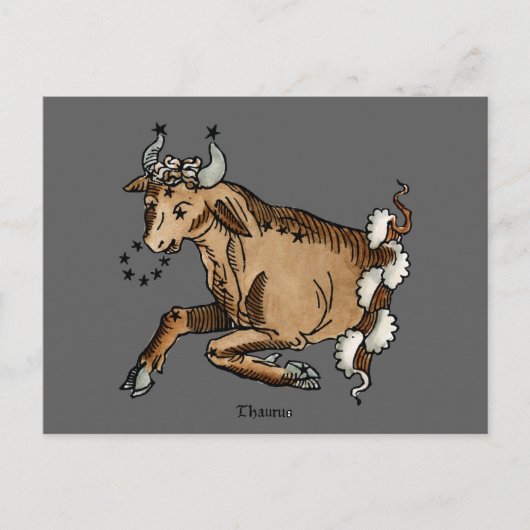 〔占星術の〕十二宮図: Taurus, 1482 ポストカード (正面)