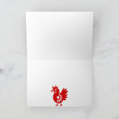 (占星術の)十二宮図PAPERCUTのオンドリのイラストレーション シーズンカード (内部)