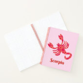 〔占星術の〕十二宮図Red and Coral Journalの蠍座のサイン ノートブック (内部)