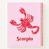 〔占星術の〕十二宮図Red and Coral Journalの蠍座のサイン ノートブック (裏面)