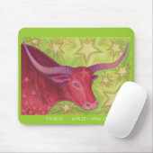〔占星術の〕十二宮図Taurus mousepadの日付 マウスパッド (マウス)