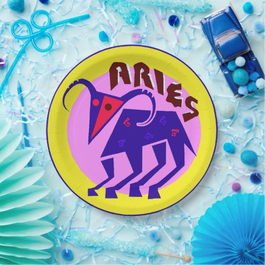 占星術の(占星術の)十二宮図の印の牡羊座によっては、紙皿がパーティを楽しみます ペーパープレート (パーティー)