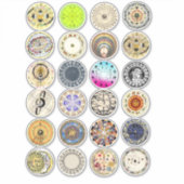 占星術の〔占星術の〕十二宮図図 シール (正面)