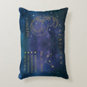 占星術の〔占星術の〕十二宮図記号山羊座名ギフト アクセントクッション (正面(垂直))