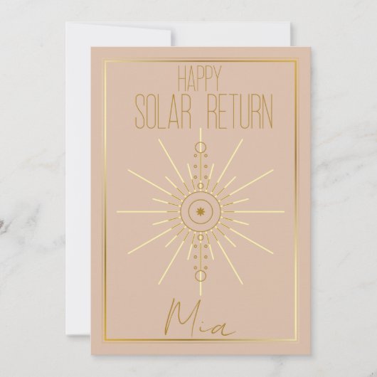 占星術をテーマにした誕生日 カード (正面)