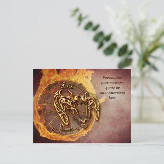 占星術アリー占星術個人メッセージ引用文 案内ポストカード (スタンド正面)