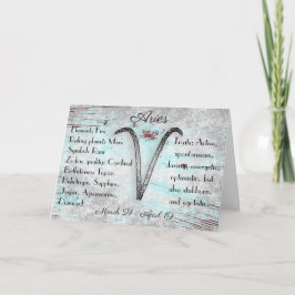 占星術アリー〔占星術の〕十二宮図星占い標識誕生日 カード