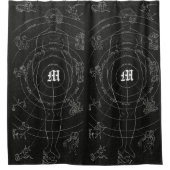 占星術カスタム西ゴシック シャワーカーテン (正面)