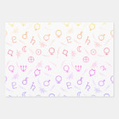 占星術クール記号 ラッピングペーパーシート (正面3)