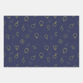 占星術クール記号 ラッピングペーパーシート (正面2)