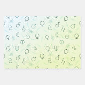 占星術クール記号 ラッピングペーパーシート (正面)