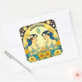 占星術サインジェミニツツインシテラス スクエアシール (封筒)