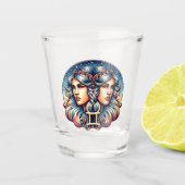 占星術サインジェミニ | ツインズ星占い徴候 ショットグラス (正面)