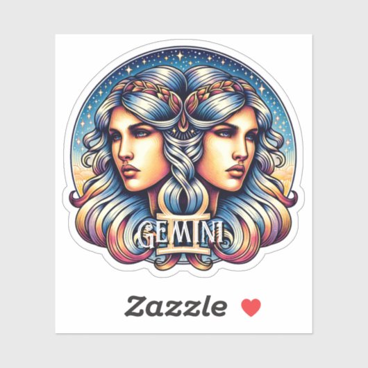 占星術サインジェミニ | ツインズ星占い徴候 シール (シート)