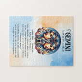 占星術サインジェミニ | ツインズ星占い徴候 ジグソーパズル (横)