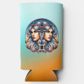 占星術サインジェミニ | ツインズ星占い徴候 スリム缶クーラー (正面)