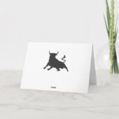 占星術サインタウラスブルハッピーバースデー カード (裏面)