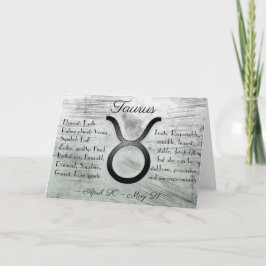 占星術サインタウラスブルハッピーバースデー カード