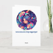 占星術サインピセスハッピーバースデー カード (裏面)