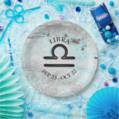 占星術サインリブラアストロロジー〔占星術の〕十二宮図 ペーパープレート (パーティー)