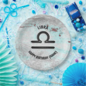 占星術サインリブラアストロロジー〔占星術の〕十二宮図 ペーパープレート (パーティー)