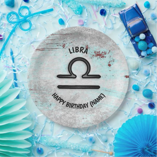 占星術サインリブラアストロロジー〔占星術の〕十二宮図 ペーパープレート (パーティー)