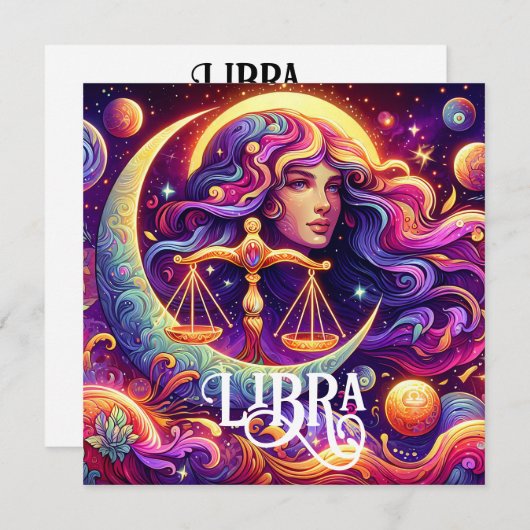 占星術サインリブラ〔占星術の〕十二宮図エーテル神秘美術 (正面/裏面)