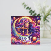 占星術サインリブラ〔占星術の〕十二宮図エーテル神秘美術 (スタンド正面)