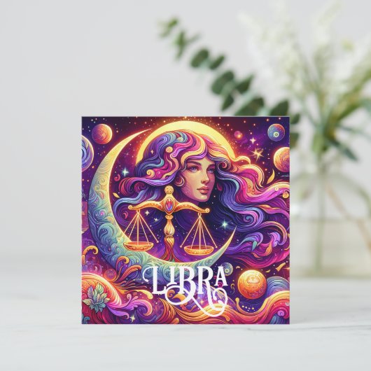 占星術サインリブラ〔占星術の〕十二宮図エーテル神秘美術 (スタンド正面)